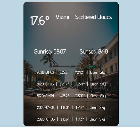 Weatherapp look